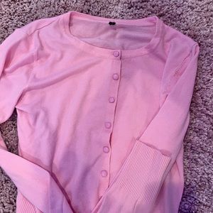 womens pink sweater